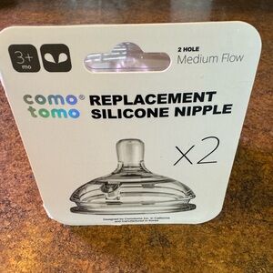 NWT Como Tomo Medium Flow Replacement Nipples 3x2 count